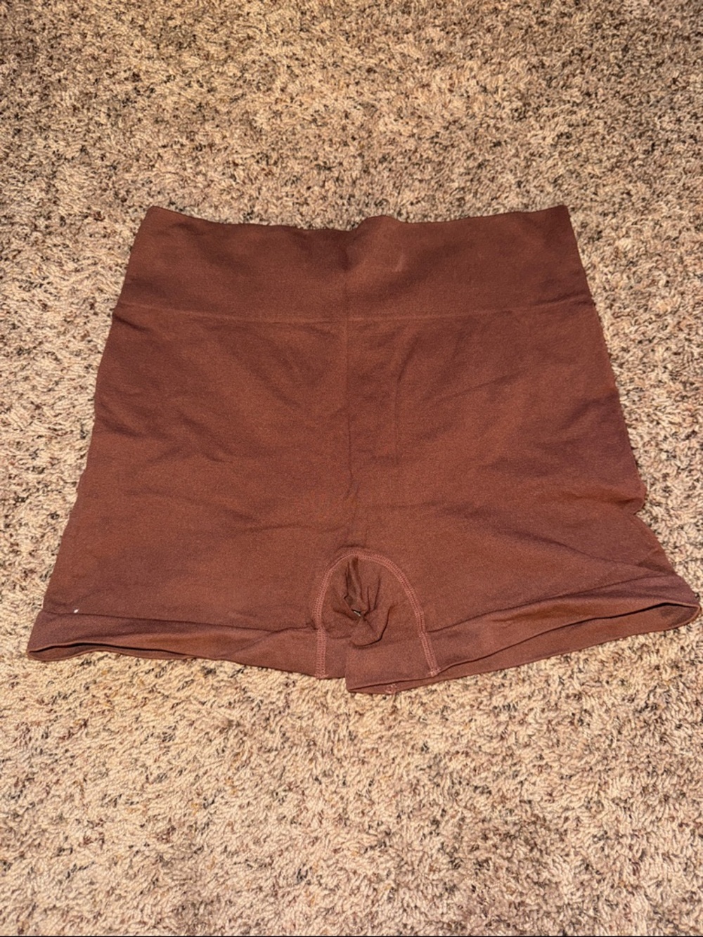 SHEIN High-Waist Brown Seamless Shorts
